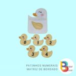 Dedoches Patinhos Numerais - Matriz de Bordado