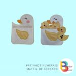 Dedoches Patinhos Numerais - Matriz de Bordado - Image 2