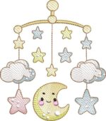 Matriz de bordado bebe ursinha e berço - Imagem 3
