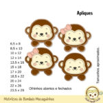 Kit Macaquinhos Matrizes de Bordado - Imagem 4