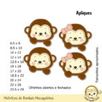 Kit Macaquinhos Matrizes de Bordado - Imagem 5