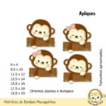 Kit Macaquinhos Matrizes de Bordado - Imagem 6
