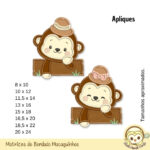Kit Macaquinhos Matrizes de Bordado - Imagem 8