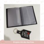 Projeto na bordadeira - Kit Dia dos Pais (Porta Documentos + Chaveiro) em sintético - Image 3