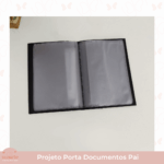 Projeto na bordadeira - Porta Documentos Pai em sintético - Imagem 2