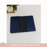Projeto na bordadeira - Kit Dia dos Pais (Porta Documentos + Chaveiro) em sintético - Image 4