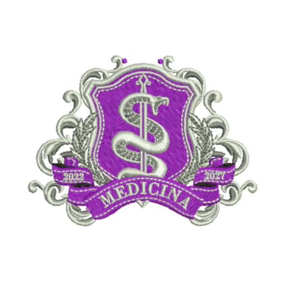 MATRIZ DE BORDADO MATRIZ BRASÃO MEDICINA 10 CM