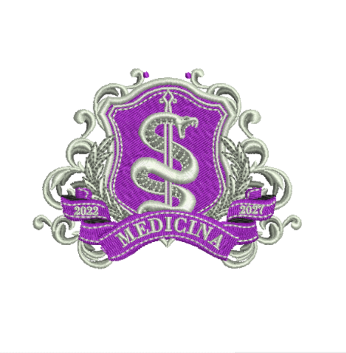 MATRIZ DE BORDADO MATRIZ BRASÃO MEDICINA 10 CM