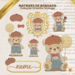 Matrizes de Bordado - Coleção Ursinho Vintage [Exclusividade]