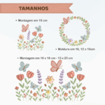 Matrizes de Bordado - Trio Jardim e Borboletas - Image 2
