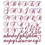 Matriz Alfabeto Lindo, Letras Cursiva Matrizes para Bordado Cod04