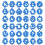 Brasão com Alfabeto, Numeros.. Lindas Matrizes para Bordados Cod04