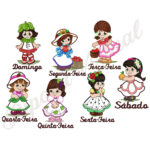 Semaninha Meninas.. 7 Lindas Matrizes Aplique Cod 07