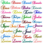 Nomes Prontos para Bordar.. 300 Matrizes de Bordado Cod 03 - Image 2