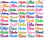 185 Nomes para Bordar, Matrizes de Bordado 10x10 cm