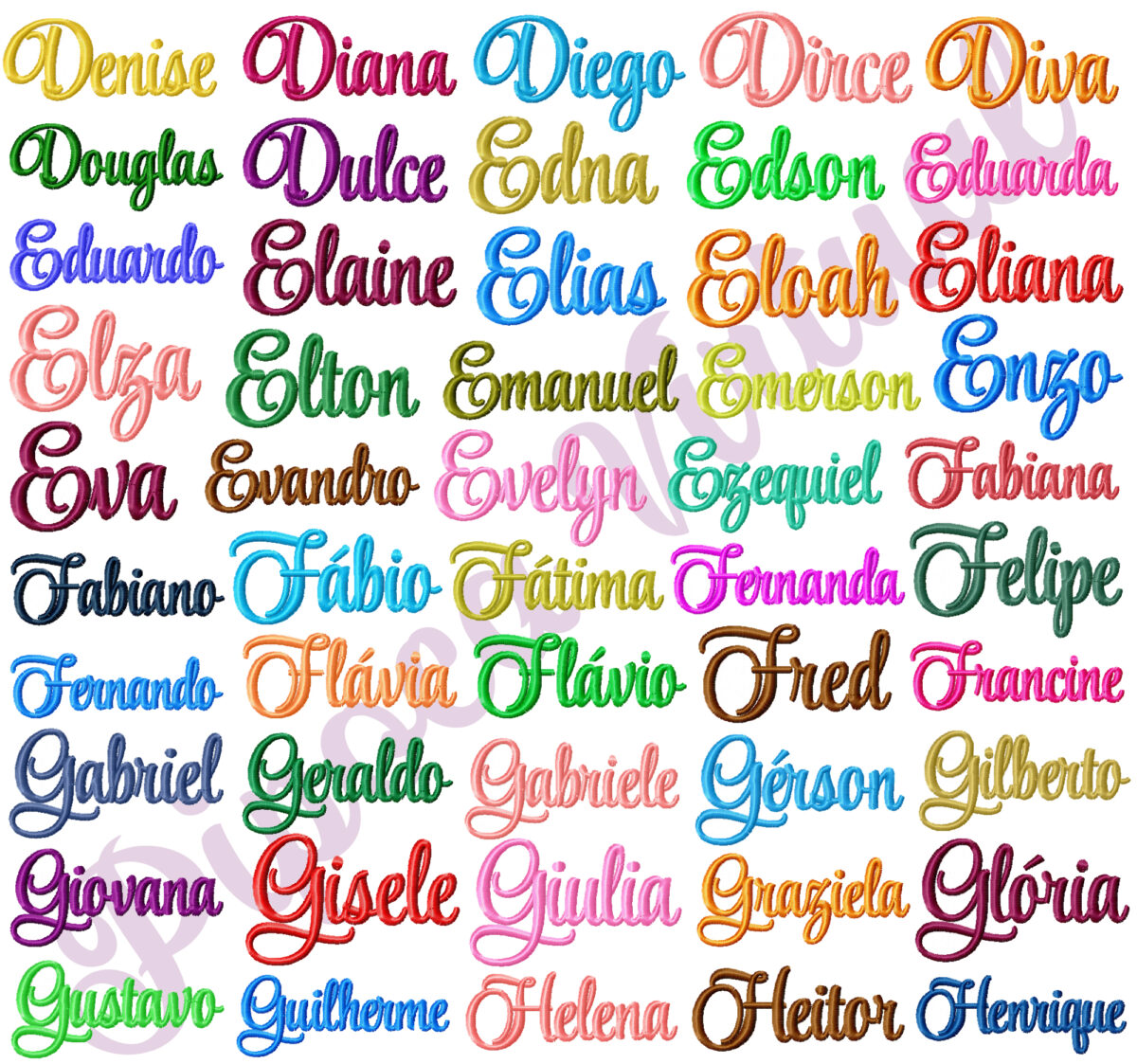 185 Nomes para Bordar, Matrizes de Bordado 10x10 cm - Image 3