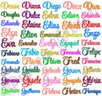 185 Nomes para Bordar, Matrizes de Bordado 10x10 cm - Image 3
