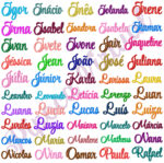 500 Nomes Prontos para Bordar 10x10 Cm.. Matrizes de Bordado - Imagem 3