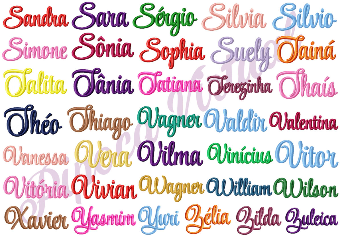 185 Nomes para Bordar, Matrizes de Bordado 10x10 cm - Image 2