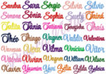 500 Nomes Prontos para Bordar 10x10 Cm.. Matrizes de Bordado - Imagem 4