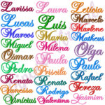 Nomes Prontos para Bordar 10x10 Cm.. 50 Matrizes de Bordados Cod03 - Imagem 2