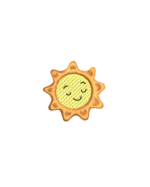 Matriz de bordado infantil sol sorridente em pontos leves