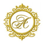 Monograma com lindo Alfabeto dentro.. Matrizes de Bordado Cod02 - Imagem 2