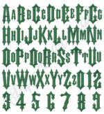 Alfabeto Completo Letra Medieval Matriz de Bordado Cod09