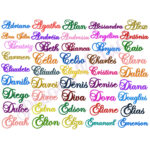 200 Nomes Prontos para Bordar.. Matrizes de Bordado Cod 04