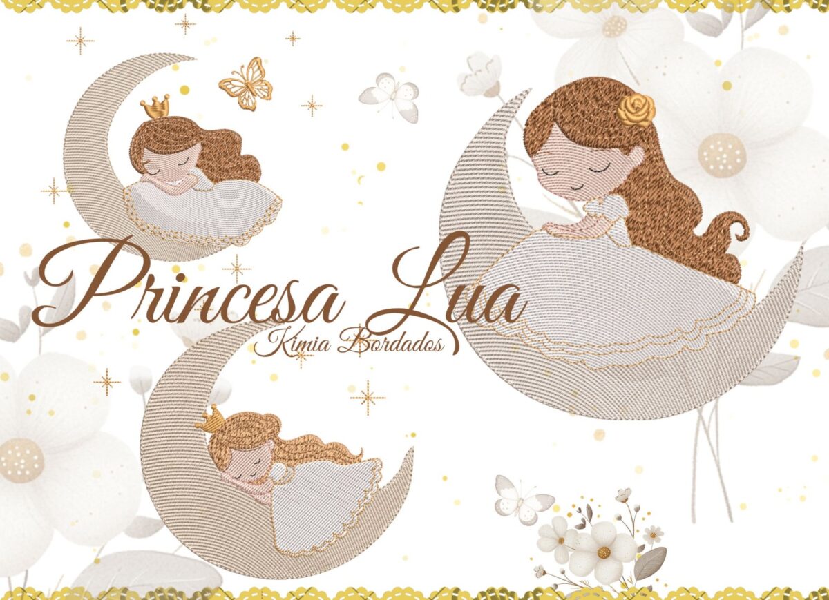 Matriz de Bordado Princesa Lua - Imagem 1