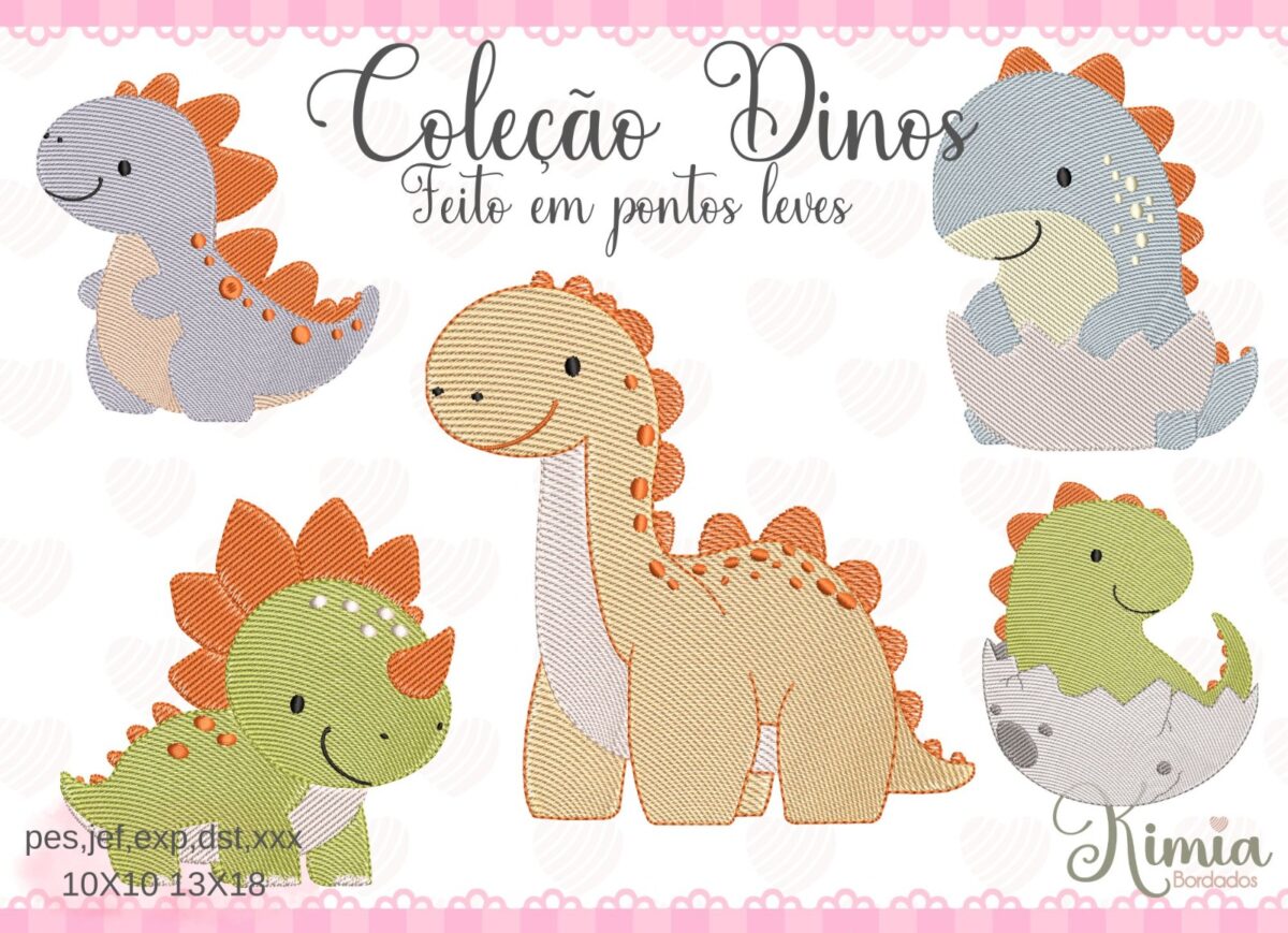 Matriz de Bordado Coleção Dinos - Image 1