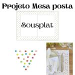 Matriz de bordado Sousplat com poas coloridos