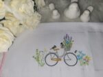 Matriz de bordado Bicicleta passarinhos e flores - Imagem 2