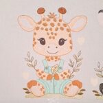 Matriz de bordado avulsa Girafa Macacão
