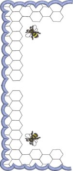 Matriz de bordado Projeto mesa posta sousplat colméia - Imagem 6