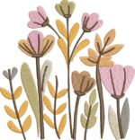 Matriz de bordado Duo floral BOHO - Imagem 3