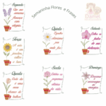 Coleção Semaninha Flores e Frases