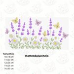 Matriz de bordado jardim lavanda - Avulsa