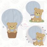 Matrizes de bordado coleção ursos balão - Imagem 10
