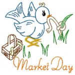 Matriz de bordado Semana doodles birds 02 - Image 5
