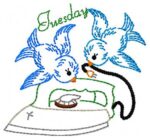 Matriz de bordado Semana doodles birds - Imagem 7