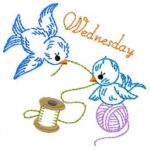 Matriz de bordado Semana doodles birds - Imagem 8