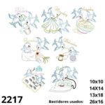 Matriz de bordado Semana doodles birds