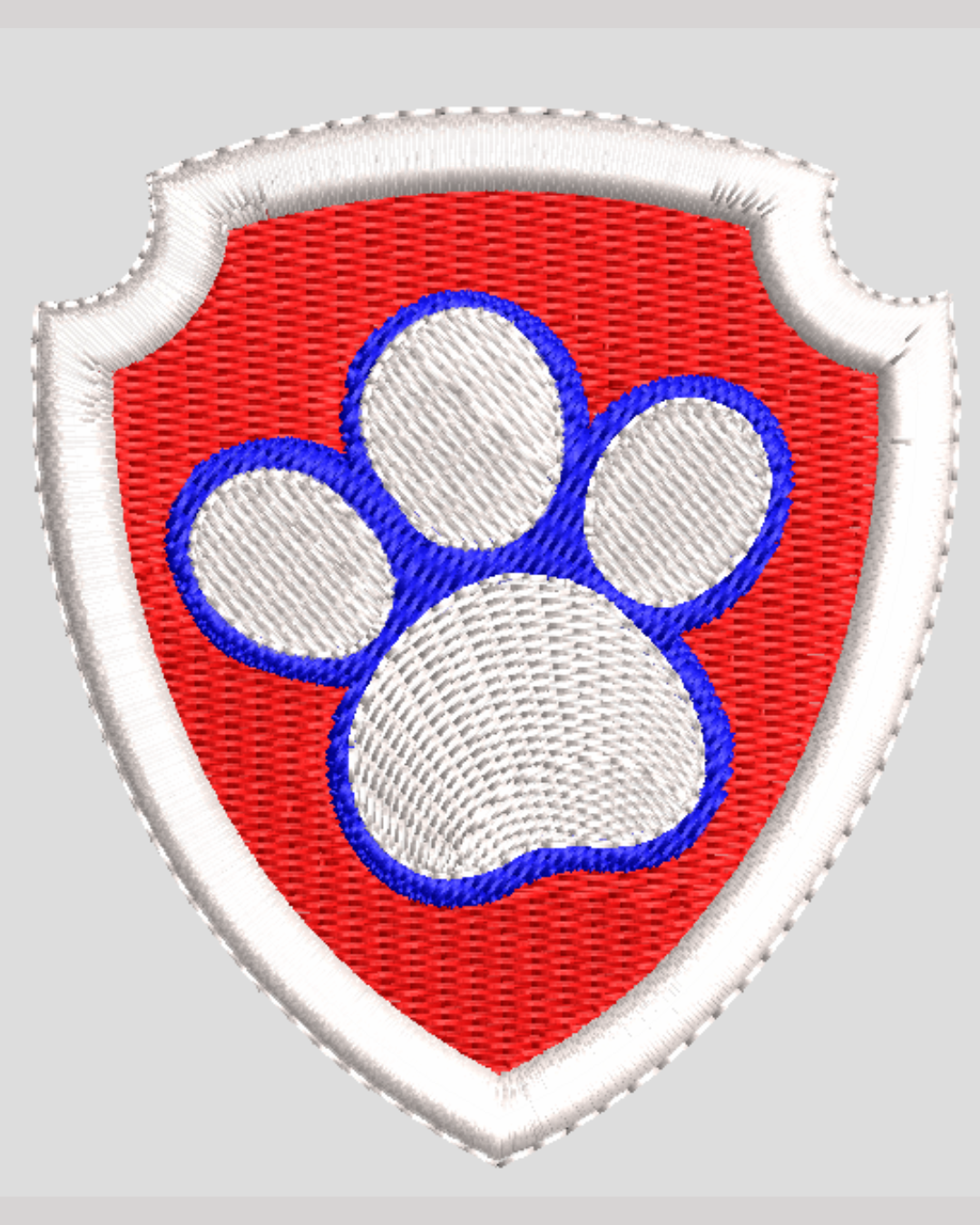 Design sem nome (2) Distintivo/Simbolo PATRULHA de cรฃes DOIS TAMANHO: 7cm e 10cm. MATRIZES DE BORDADO/ PRODUTO DIGITAL - Image 1