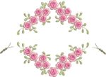 Matriz de bordado barrado floral e borboletinhaS 3D - Imagem 2
