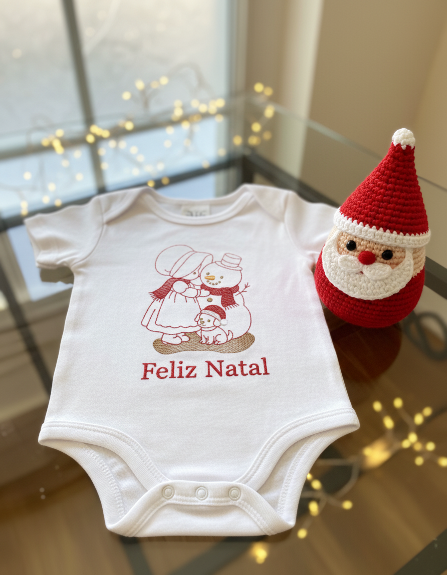 artesanildo-pro-2 (2) Matriz para Bordado Menina e Boneco de Neve com Cachorrinho. - Imagem 1