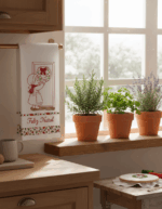 Matriz para Bordado Menina e a Guirlanda