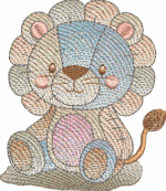 Matriz para Bordado Leão Safári Patchwork Cute - Image 2
