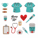 Matriz de Bordado - Coleção Medicina - Enfermagem