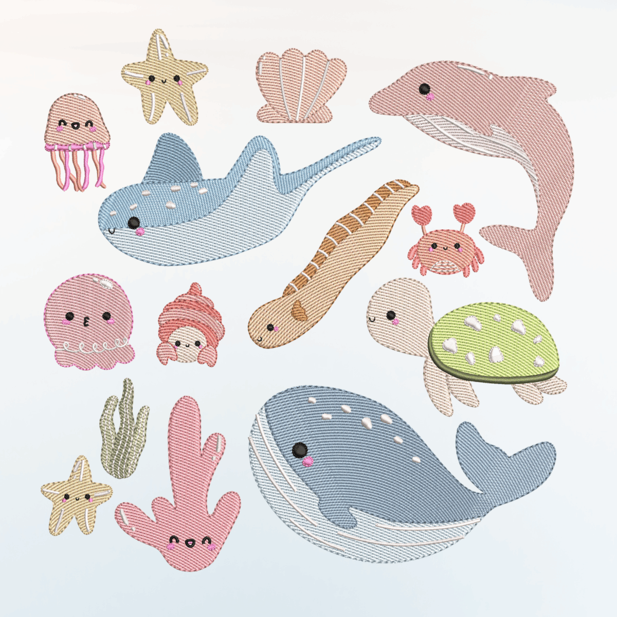 Matrizes de Bordado – Coleção Animais do Mar - Imagem 1